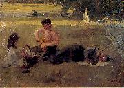 Isaac Israels Bois de Boulogne painting